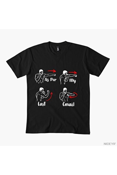 Flood Of Style تي شيرت مطبوع عليه "حسب آخر رسالتي الإلكترونية" للرجال 100% Pa...