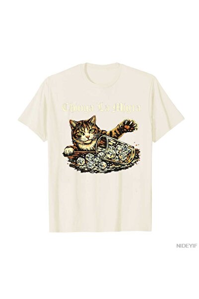 Flood Of Style تي شيرت تشينجا لا ميغرا كوميك كات فينتاج للرجال والنساء 100% ق...