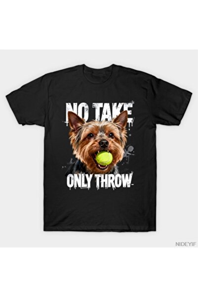 Flood Of Style Tricou amuzant No Take Only Throw Dog Meme Art tricou 100% bum...