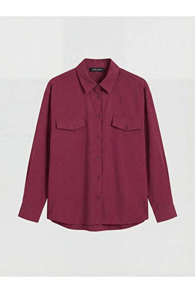 LC Waikiki Lcw Vision Mürdüm Modal Mixed Oversized Women's Shirt