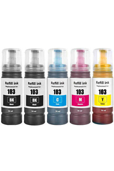 EPSON 2 Siyahlı 103 EcoTank L3111,L3150,L3151,L3156 Yazıcılara Uyumlu Muadil ...