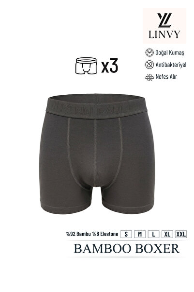 KENN PAUL Erkek Bambu Boxer | Nefes Alan, Yumuşak Dokulu, Esnek ve Günlük Kon...