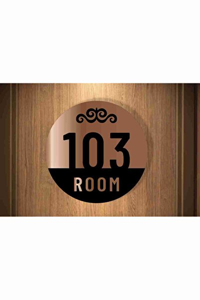 zafrakreklam رقم باب شقة أو فندق أو مكتب، بليكسي برونزي أسود 12×12 سم (قابل ل...