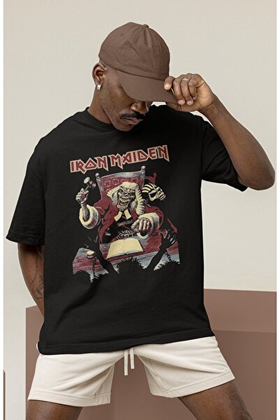 SEVBANO Design Iron Maiden Rock Metal Music Band Printed Unisex Oversized T-S...