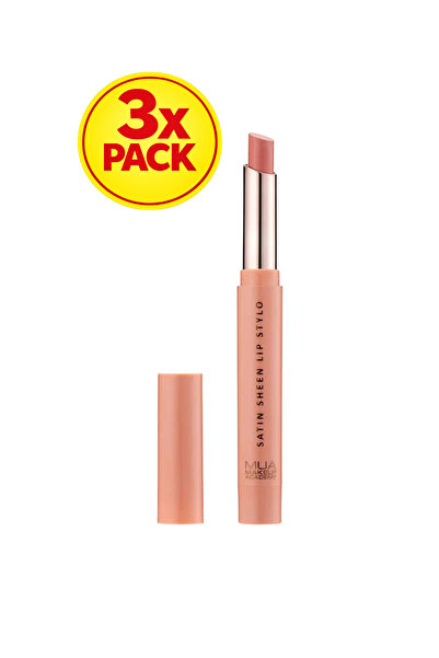 MUA Makeup Academy 3x PACK Satin Sheen Lip Stylo – Super Nude