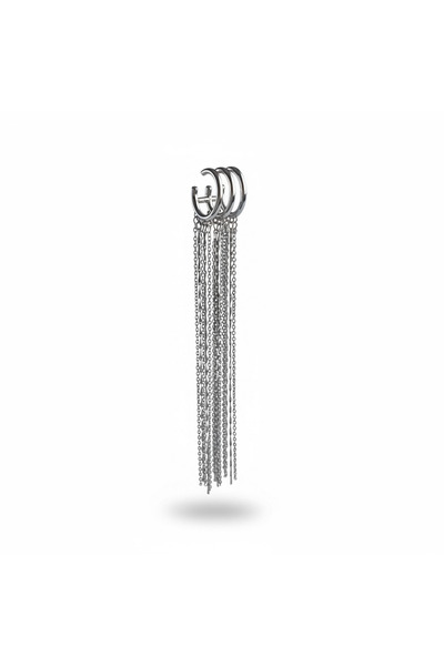 luzzen Stream Uzun Zincir Earcuff (Kıkırdak Küpe)