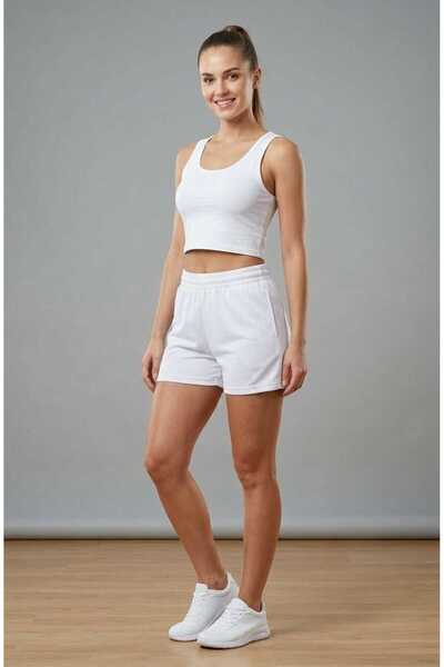 Lerix mod شورت صيفي نسائي من ليريكس مود بخيطين بدون زخرفة