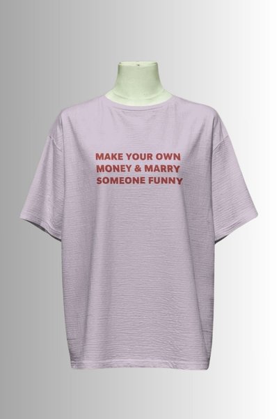 Ninkasiwear تي شيرت قطني كبير الحجم للجنسين مطبوع عليه عبارة Make Your Own Mo...