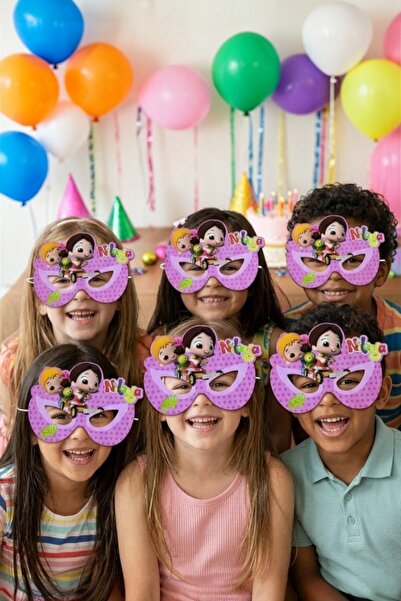 NadirAmbalaj Niloya Konseptli Parti Gözlüğü 6 Adet - Esnek Lastikli Niloya Do...