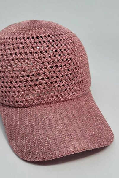 Mollycrush Pălărie cu găuri, cu sclipici, Dusty Rose, pentru femei |   Modelu...