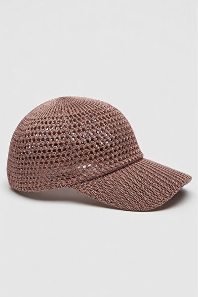 Mollycrush Pălărie perforată cu sclipici de nurcă pentru femei |   Modelul Iş...