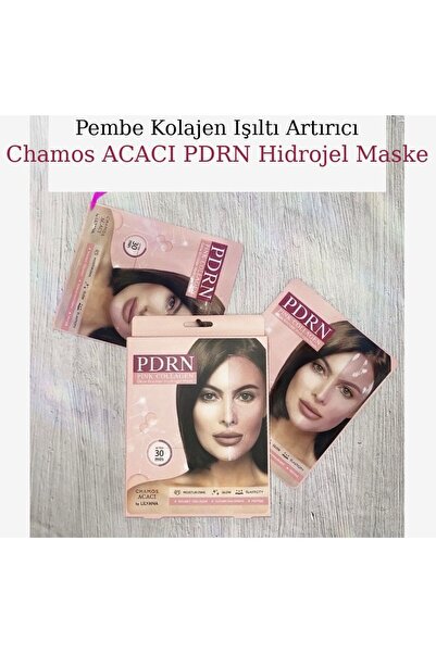 Chamos Acaci PDRN Pink Collagen Glow Booster Hydrogel Mask (Işıltılı Pembe Ko...