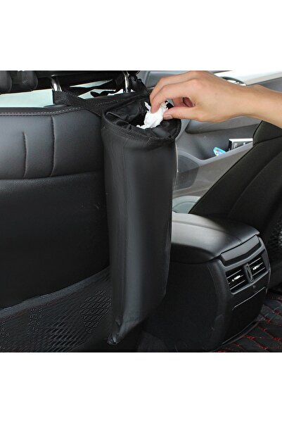 FIESSE Hanging Auto Garbage Bag Box Bucket with Washable Car Interior Hanging...