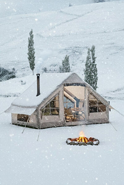 ozbience 6 Kişilik Şeffaf Tavanlı 4 Mevsim Şişme Çadır 300x210cm