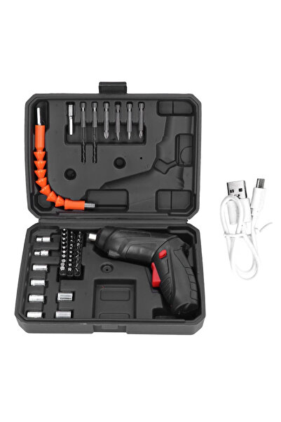 SINBINTA Set șurubelnițe electrice fără fir, 47 de accesorii, cuplu ridicat, ...