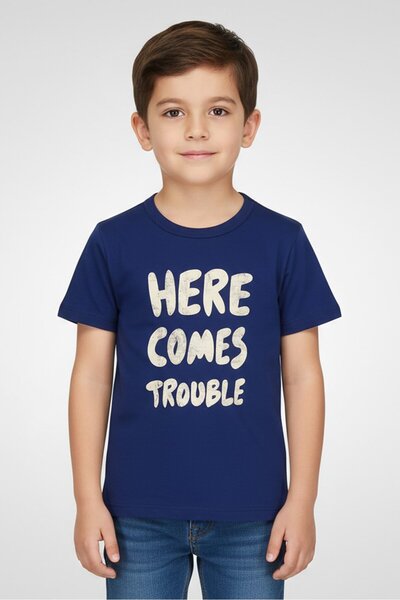 The Children's Place Toddlers Boy Graphic Print Short Sleeve Top, Navy