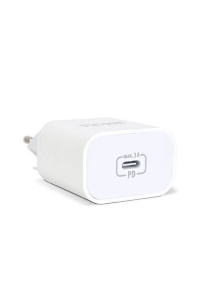 DELIGHT Adapter - Type C - fast charger, PD20W - white