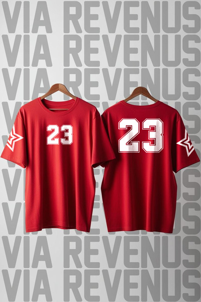 Vordevia 23 Printed Y2K Style Crew Neck Loose Fit 100% Cotton Unisex Tshirt