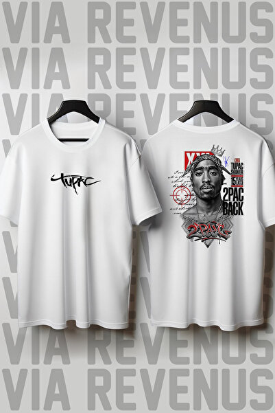 Vordevia Tupac Printed Crew Neck Loose Fit 100% Cotton Unisex Tshirt