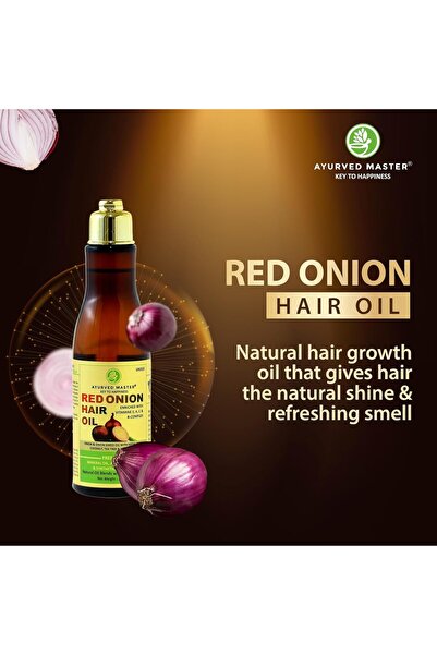 AYURVED MASTER Red Onion Hair Oil For Hair Deep Nourishment, Hair Growth and ...