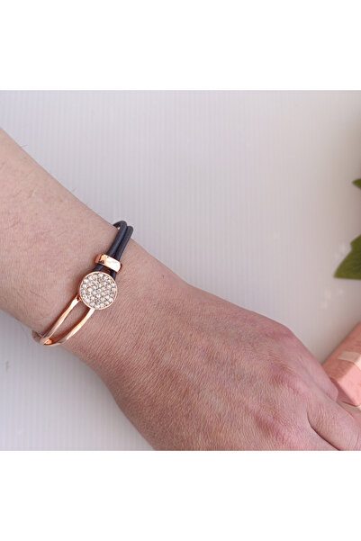 lor Brățară Cui Rose Gold cu Cristale și Elastic Reglabil