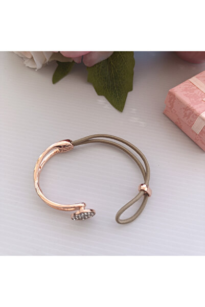 lor Brățară Cui Rose Gold cu Cristale și Elastic Reglabil