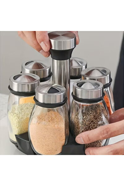 Snooe Glass Spice Jar Bottle for Pepper, Seasoning Container, Kitchen Rack Or...