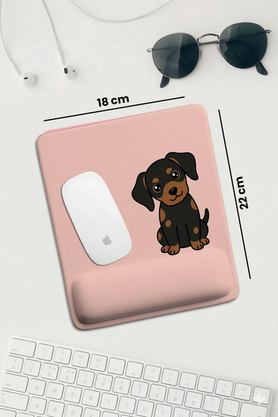 SonicTouch Pink Wrist Supported Puppy Dog Rectangular Smooth Surface Ergonomi...