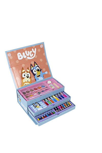 bluey Комплект за оцветяване "Куфар", 42 части, 3 години, син