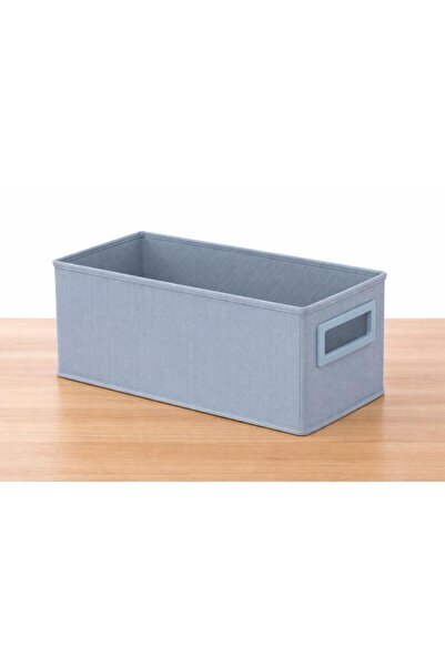 OEM Premium foldable textile storage box, elegant blue, organizer for accesso...