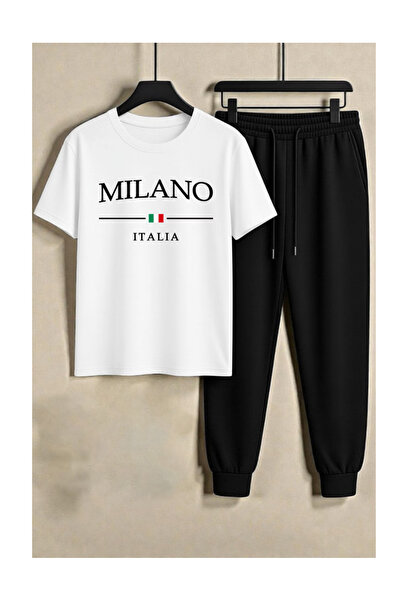 R&M Brotherhood R&M Mi̇lano Italy Printed T-Shirt & Summer Track Suit Set New...