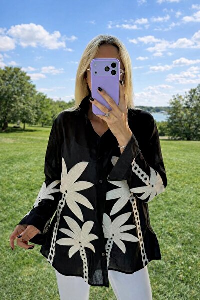 Lavanta Tekstil 313 Palm Black Shirt