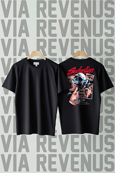 Vordevia Μπλουζάκι Seduction Sırt με τύπωμα με λαιμόκοψη Crew, χαλαρή εφαρμογ...