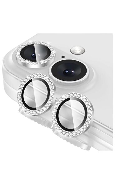 Bruntoo BR iPhone 17 Compatible Shiny Stone Metal Frame Camera Lens Protector