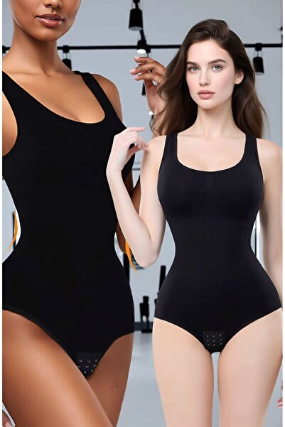 Loule Alttan Çıtçıtlı Toparlayıcı Kalın Askılı Body Atlet Korse - Göğüs & Kal...