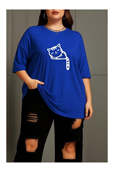 ZEMLİYA Ουνισέξ μπλουζάκι  "Γάτα χωρίς ύπνο " Β με τύπωμα - Μοντέρνο Στυλ