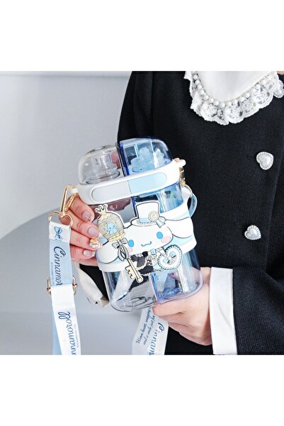 Livava Cinnamoroll Double Compartment Water Bottle with Straw - Leak-Proof Ch...