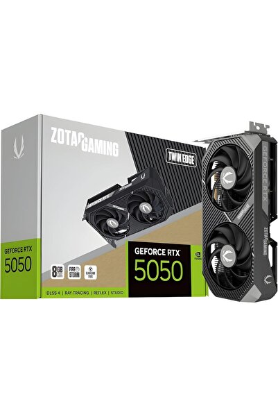 Zotac بطاقة رسومات للألعاب RTX 5050 Twin Edge بسعة 8 جيجابايت GDDR6، تدعم تقن...