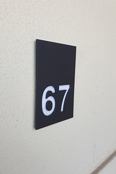 GİZEM SHOP Siyah Mat Kapı Numarası Apartman, Otel, Apart. Ofis Kendinden Yapı...