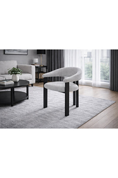Crestj A comfortable seating chair with a modern design and luxurious fabric,...