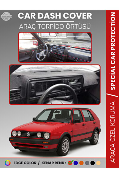 e-biz غطاء لوحة التحكم VOLKSWAGEN GOLF 2 MK2 (1983-1992) سجاد سي آي تي آر، حم...