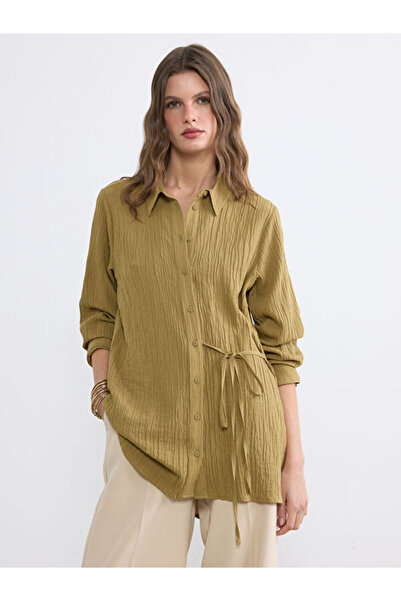 LC Waikiki Timeless Clothing & Zamansız Seçimler Dokulu Kadın Gömlek Tunik