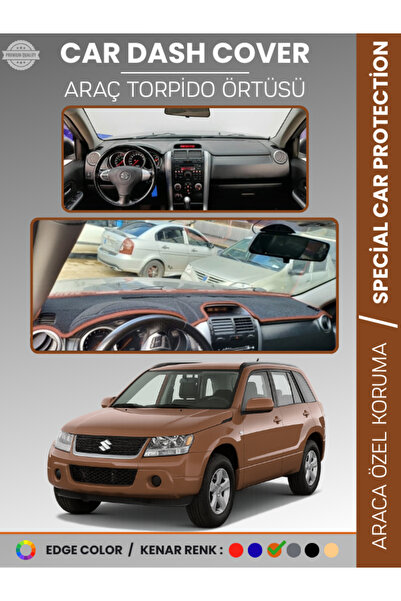 e-biz غطاء لوحة التحكم لسيارة سوزوكي جراند فيتارا (2006-2012) - حماية كاملة م...