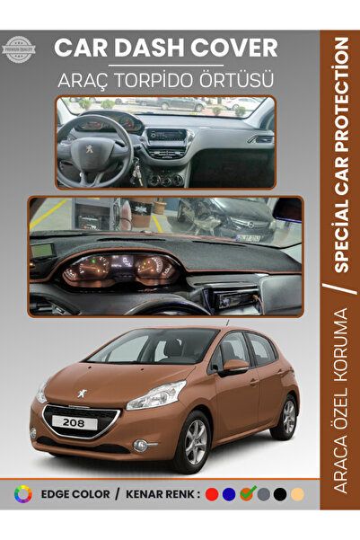 e-biz غطاء لوحة التحكم الأمامية لسيارة بيجو 208 A9 (2012-2019) حماية كاملة من...