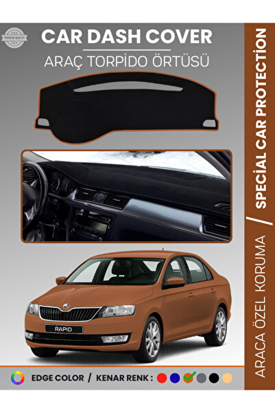 e-biz غطاء صندوق السيارة الأمامي لسيارة SKODA RAPID (2013-2017) H سجاد حماية ...