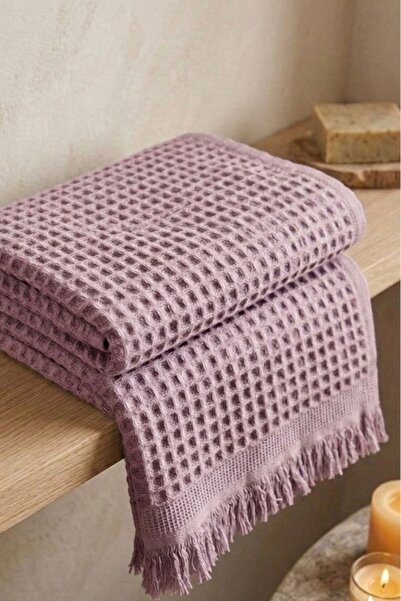 Nilteks %100 Pamuk Waffle Desenli Vücut Havlusu - Natural - 70x140 cm Banyo v...