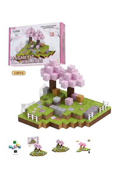 AMOI SET CUBURI MAGNETICE DE CONSTRUCTIE CHERRY BLOSSOM MINE WORLD 128 PIESE