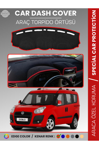 e-biz غطاء صندوق السيارة لسيارة فيات دوبلو D3 (2013-2015) بدون وسائد هوائية، ...