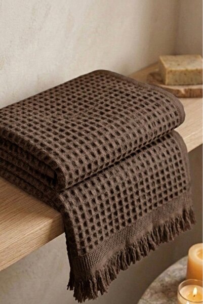 Nilteks %100 Pamuk Waffle Desenli Vücut Havlusu - Natural - 70x140 cm Banyo v...