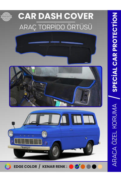 e-biz غطاء لوحة القيادة FORDTRANSIT MK1 (1965-1978) لحماية لوحة القيادة، متوا...